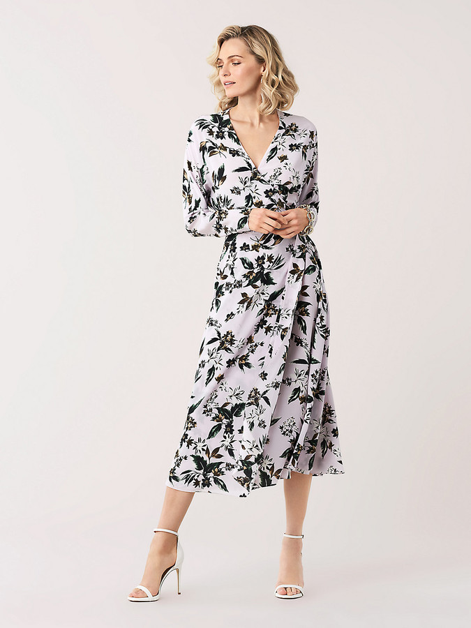 shia crepe wrap dress