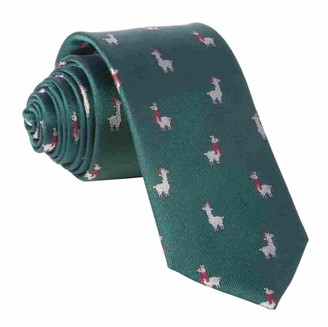 Tie Bar Fa-La Llama Hunter Green Tie