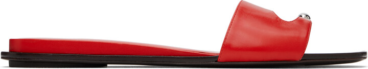 Tory Burch Red Pierced Sandals