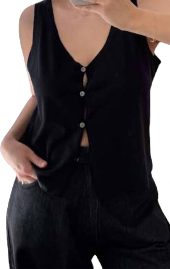 Anacapa V-Neck Vest In Black