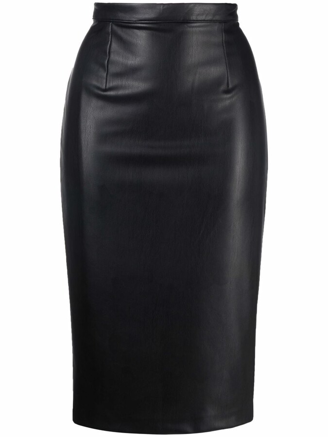 faux leather pencil skirt size 14