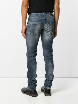 Pierre Balmain distressed slim-fit jeans