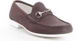 Thumbnail for your product : Gucci dark brown leather buckle strap loafer
