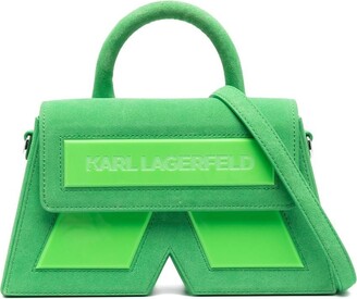 Women's IKON K SMALL CROC-EFFECT CROSSBODY BAG by KARL LAGERFELD