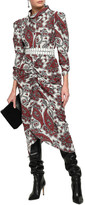 Thumbnail for your product : Isabel Marant Tizy Ruched Printed Crepe De Chine Midi Dress