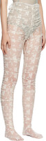 Thumbnail for your product : yuhan wang SSENSE Exclusive Off-White Lace Tights