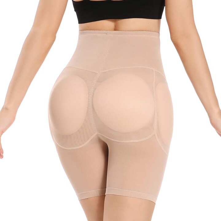 Joyshaper Hip Enhancer Padded Underwear High Waist Tummy Control Bum Butt  Lifter Panties Mesh Briefs Knickers Body Shaper Shapewear (Beige - ShopStyle