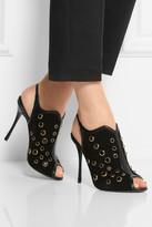 Thumbnail for your product : Nicholas Kirkwood Crystal-embellished suede sandals