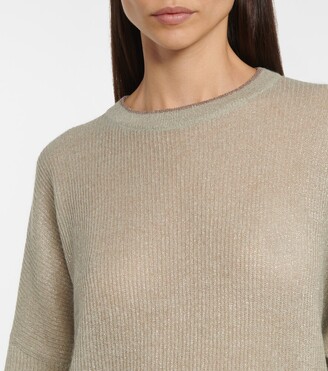 Brunello Cucinelli Metallic mohair-blend sweater