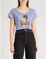 ZADIG & VOLTAIRE Malibu logo-print linen T-shirt