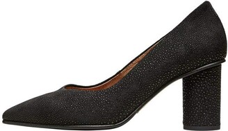 Selected Women's Slfalex Leather Round High Heel B Closed-Toe Pumps