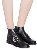 Thumbnail for your product : Sophia Webster 'Arlo' jewelled buckle leather ankle boots