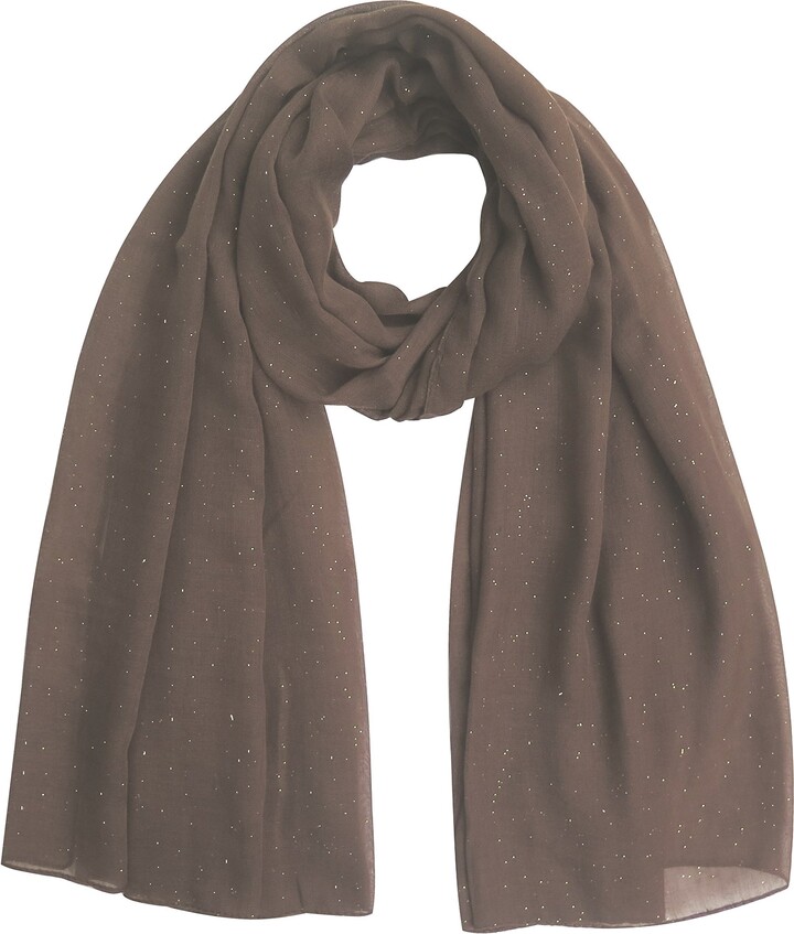 Lina & Lily Mini Shimmer Glitters Plain Colour Women's Scarf Head Wrap