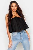 Thumbnail for your product : boohoo Woven Strappy Swing Top