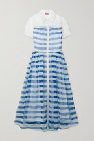Thumbnail for your product : STAUD Guilia Striped Organza Shirt Dress