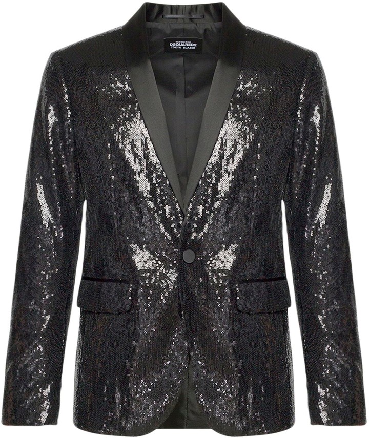 mens glitter jacket uk