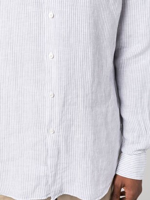 Dell'oglio Striped Button-Up Linen Shirt