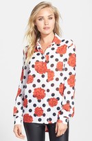 Thumbnail for your product : MinkPink 'Falling Rose' Print Shirt