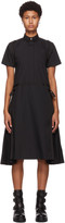 Thumbnail for your product : Sacai Black Pleated Poplin Shirt Dress