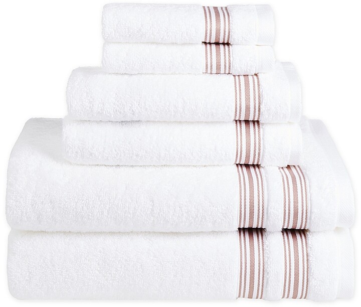 Nestwell Hygro Fashion Stripe 6-Piece Towel Set In Fawn Mauve - ShopStyle