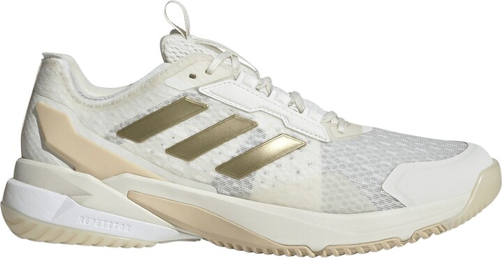 adidas Women's Crazyflight 6 Volleyball Shoes, Size 10, Off White/Gold Metallic/Crystal Sand