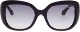 Thumbnail for your product : Roberto Cavalli Plastic Oval Sunglasses, Black/Blue