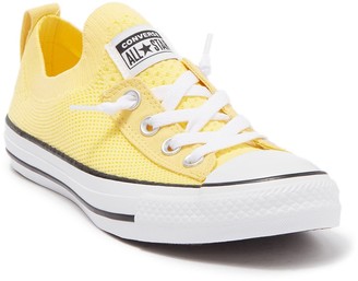 converse shoreline knit slip yellow