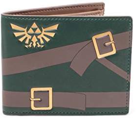 Bioworld Nintendo Legend Of Zelda Link Outfit Print Bi-Fold Wallet, MultiColour (Mw413773Zel) Coin Pouch, 16 cm, green
