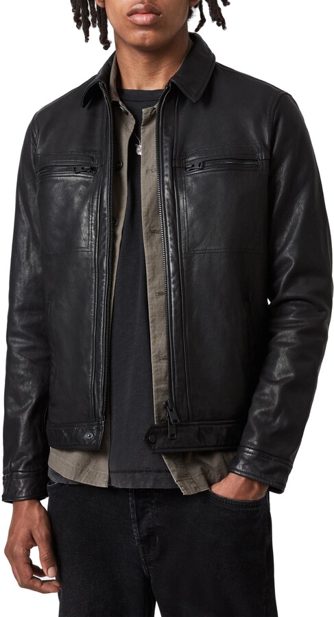 AllSaints Lark Leather Jacket - ShopStyle
