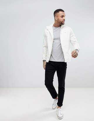 Farah Smith Zip Through Hooded Jacket in Off White
