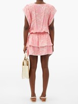 Thumbnail for your product : Melissa Odabash Keri Leaf-print Crepe Mini Dress - Red Print