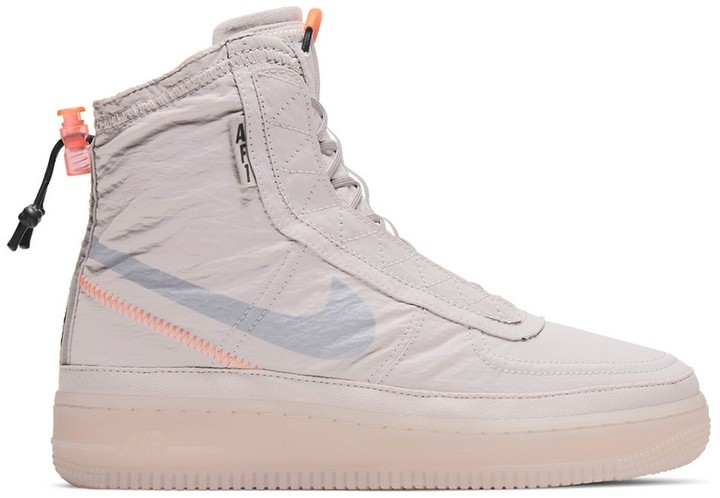 Nike Air Force 1 Shell sneaker boots in platinum violet and metallic silver  - ShopStyle