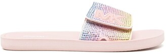 Michael Kors Rhinestone Touch-Strap Slides - ShopStyle Sandals