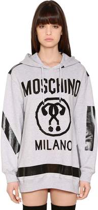 Moschino Hooded Logo Sweatshirt Dress