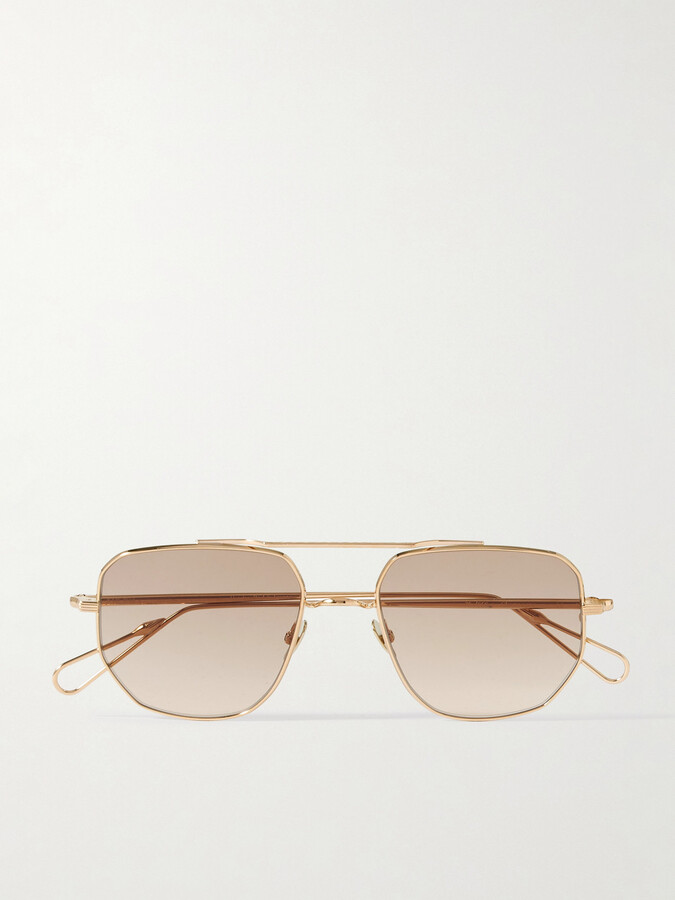 AHLEM + Campbell Addy 19 Aviator-Style Gold-Tone Sunglasses