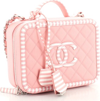 Chanel Caviar Quilted Filigree Vanity Case