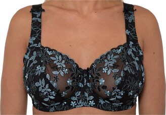 Gemm Ladies Pink & Black Embroidered Large Bosom Lace Underwired Firm Bra  Plus Size Cup (36 DD) - ShopStyle