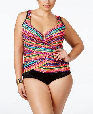 Miraclesuit Plus Size Night Lights Printed Underwire One-Piece Swimsuit Women's Swimsuit