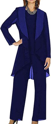 Laureline  Royal Blue Tailored Lapelless Blazer  Pants Coord  Miss G  Couture