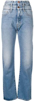 Aries double high-waisted straight jeans