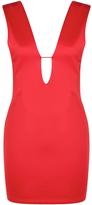 Thumbnail for your product : boohoo Petite Helen Deep Plunge Bodycon Dress