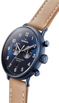 Thumbnail for your product : Shinola The Canfield Chronograph Sunray Dial Leather Strap Watch