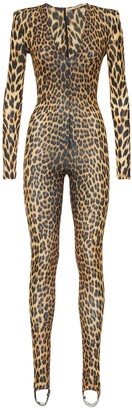Evalueerbaar Slaapzaal Kalksteen Roberto Cavalli Leopard print jersey jumpsuit - ShopStyle