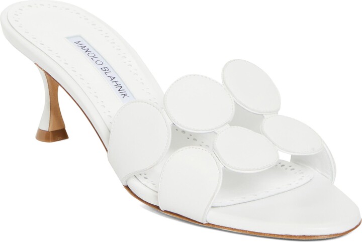 Manolo Blahnik Haribalmu Kitten Heel Sandal
