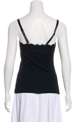 Blumarine Sleeveless Lace-Accented Top
