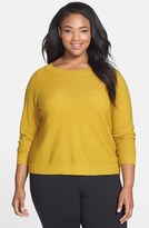 Thumbnail for your product : Eileen Fisher Bateau Neck Merino Boxy Sweater (Plus Size)