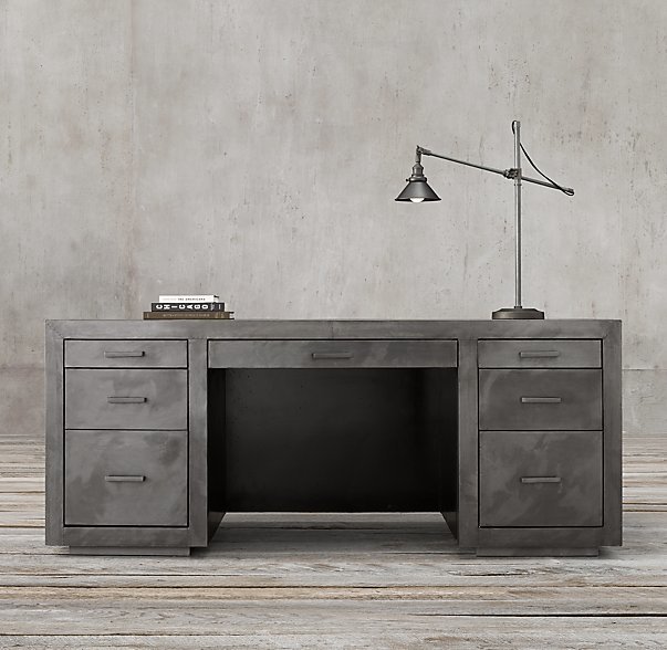 Restoration Hardware La Salle MetalWrapped Desk ShopStyle