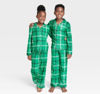 Men's Plaid Flannel Matching Family Pajama Set - Wondershop Green L