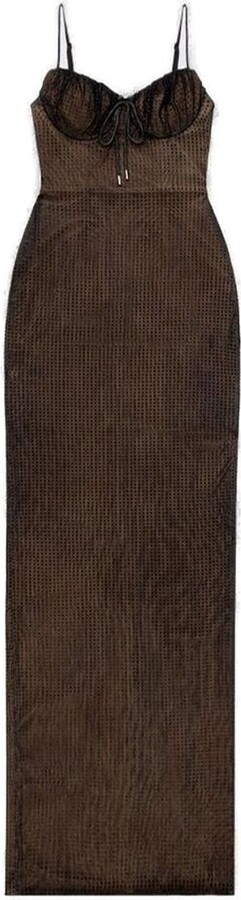 Area Embellished Hotfix Gown