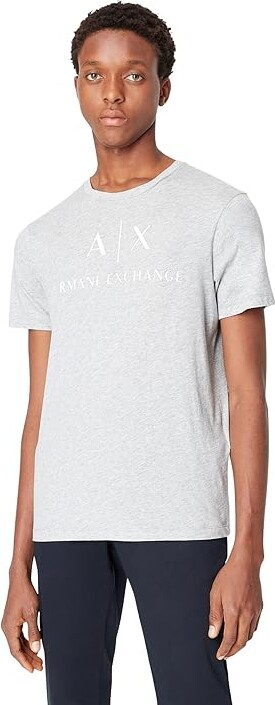 Armani Exchange Logo Printed T-Shirts Men's Clothing B09B Heather Grey : MD, Cotton